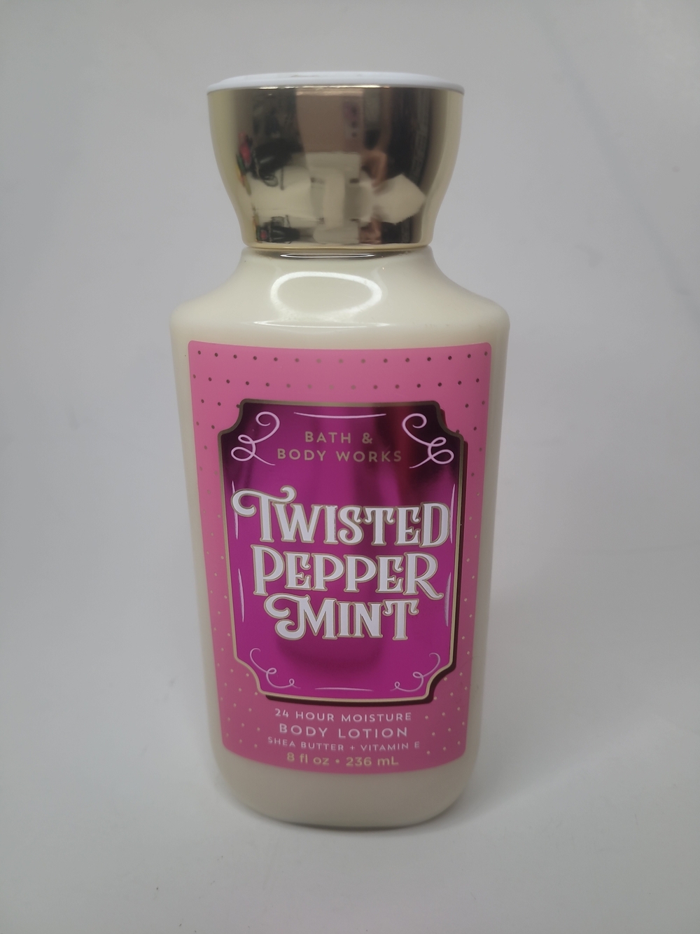 Bath & Body Works Twisted Peppermint Lotion - Pink & Cream